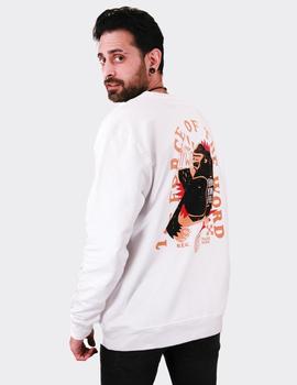 Sudadera Crew CONFUSION SCREAM CHEST - Blanco