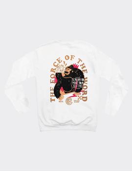 Sudadera Crew CONFUSION SCREAM CHEST - Blanco