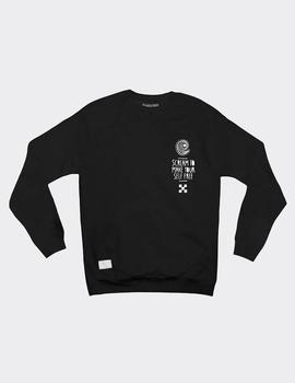 Sudadera Crew CONFUSION SCREAM CHEST - Negro