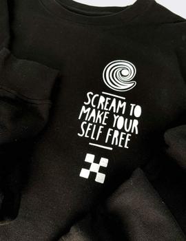 Sudadera Crew CONFUSION SCREAM CHEST - Negro