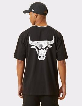 Camiseta NEW ERA DISTRESSED GRAPHIC OVERSIZED BULLS - Black