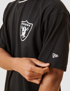 Camiseta NEW ERA DISTRESSED GRAPHIC OVERSIZED RAIDERS - Blk