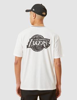 Camiseta NEW ERA DISTRESSED GRAPHIC OVERSIZED LAKERS - White