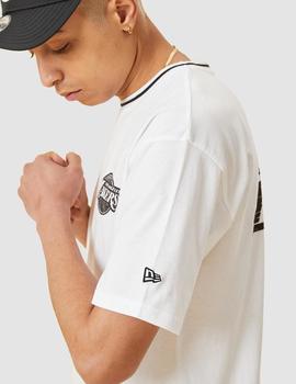 Camiseta NEW ERA DISTRESSED GRAPHIC OVERSIZED LAKERS - White