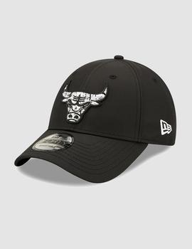 Gorra NEW ERA BLACK WHITE BULLS - Black