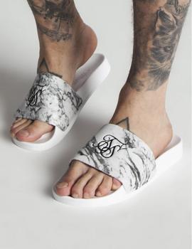 Chanclas SIKSILK ROMA SLIDES - WHITE MARBLE
