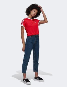 Camiseta ADIDAS W´SLIM 3 STRIPES - Rojo