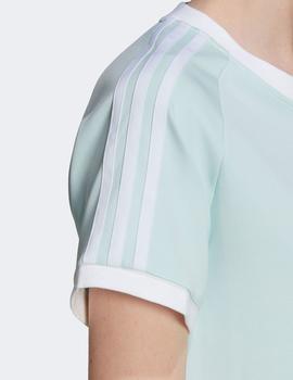 Camiseta ADIDAS W´SLIM 3 STRIPES - Azul cielo