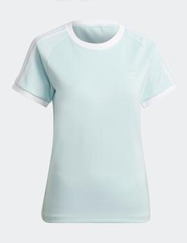 Camiseta ADIDAS W´SLIM 3 STRIPES - Azul cielo