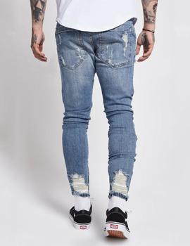 Pantalón SIKSILK OVERWORKED LOW RISE DENIM - STONE BLUE