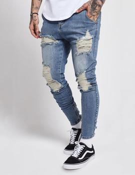 Pantalón SIKSILK OVERWORKED LOW RISE DENIM - STONE BLUE