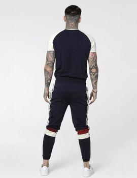 Pantalón SIKSILK RETRO PANEL TAPE JOGGERS - NAVY RED OFF W