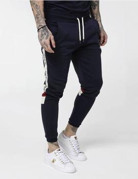 Pantalón SIKSILK RETRO PANEL TAPE JOGGERS - NAVY RED OFF W