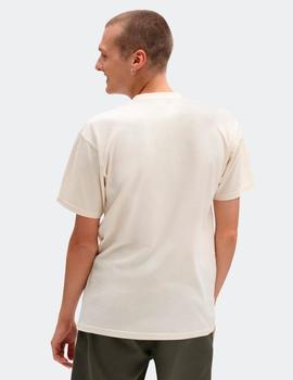 Camiseta VANS LEFT CHEST LOGO - Antique/White