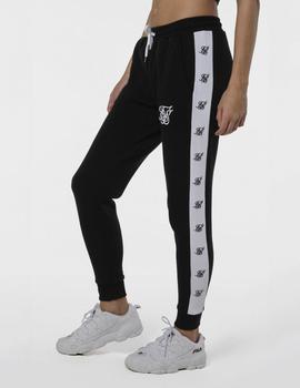 Pantalón SIKSILK EMBROIDERED PANEL JOGGER - BLACK