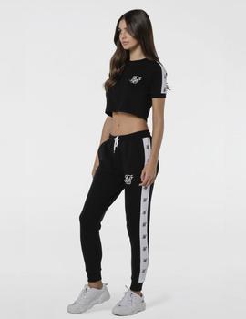 Pantalón SIKSILK EMBROIDERED PANEL JOGGER - BLACK