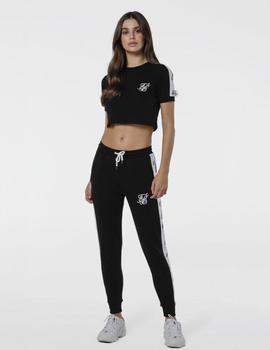 Pantalón SIKSILK EMBROIDERED PANEL JOGGER - BLACK