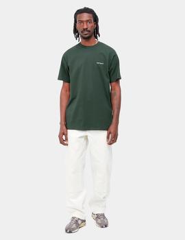 Camiseta CARHARTT SCRIPT EMBROIDERY - Boxwood / White