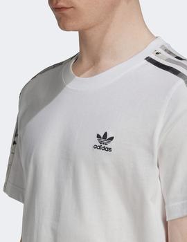 Camiseta ADIDAS CAMO 3 STRIPES - Blanco