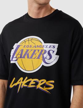 Camiseta NEW ERA SCRIPT MESH LAKERS - Black