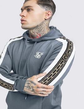 Sudadera SIKSILK PANELLED RACER OVERHEAD HOODIE - GREY