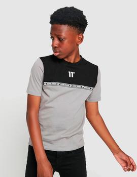 Camiseta JR ELEVEN DEGREES TAPED - Silver Black