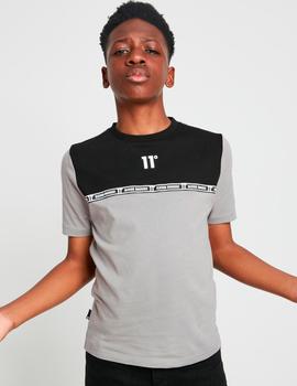 Camiseta JR ELEVEN DEGREES TAPED - Silver Black