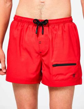 Bañador ELEVEN DEGREES ZIP POCKET - Goji Berry Red