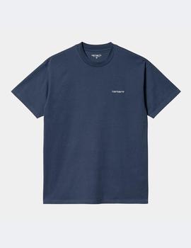 Camiseta CARHARTT SCRIPT EMBROIDERY - Enzian / White