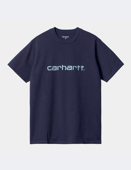 Camiseta CARHARTT SCRIPT - Enzian / Misty Sky
