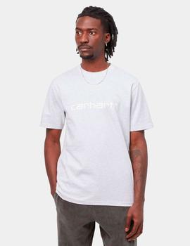 Camiseta CARHARTT SCRIPT - Ash Heather / White