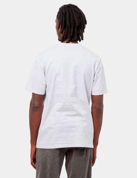 Camiseta CARHARTT SCRIPT - Ash Heather / White