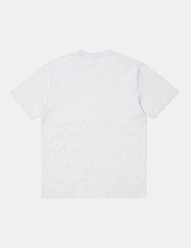 Camiseta CARHARTT SCRIPT - Ash Heather / White