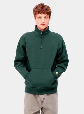 Sudadera CARHARTT Half Zip CHASE - Juniper / Gold