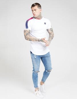 Camiseta INSET CUFF FADE PANEL TECH - White/Neon F
