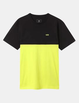 Camiseta Vans  COLORBLOCK - Negro/Lima