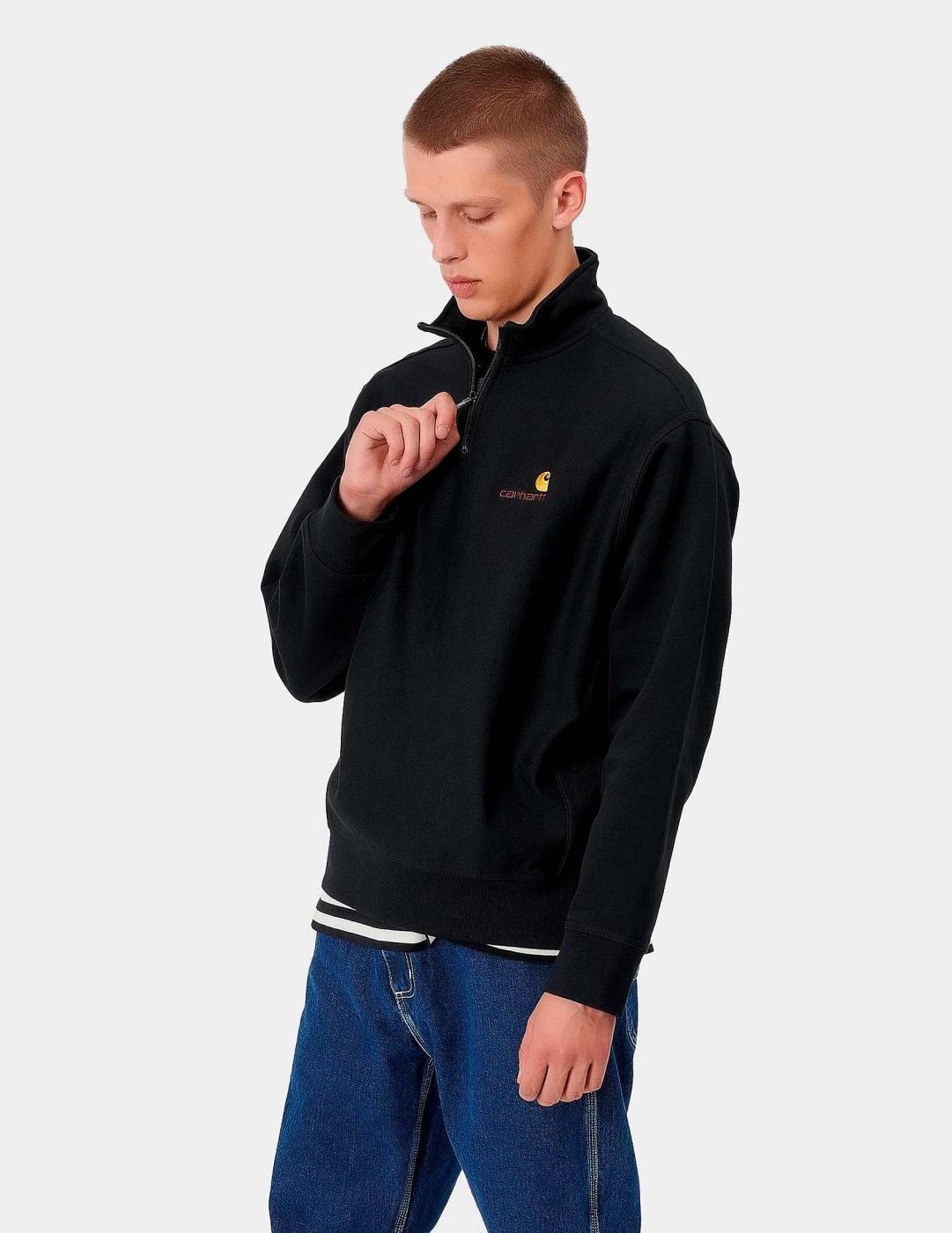 Sudadera Zip AMERICAN SCRIPT - Black