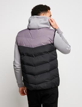 Chaleco CHEVRON PANELLED BLOCK PUFFER - Shadow Gr