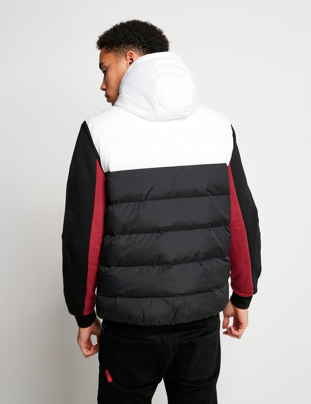 Chaleco 11 DEGREES PANELLED BLOCK PUFFER - Black / White