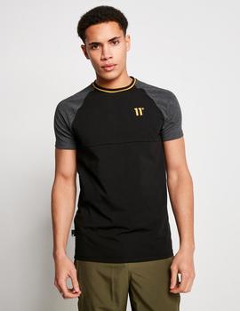 Cta. CUT AND SEW PIPED MUSCLE FIT - Black / Charcoal