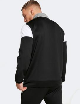 Sudadera Abierta CUT AND SEW - Black / Silver / White