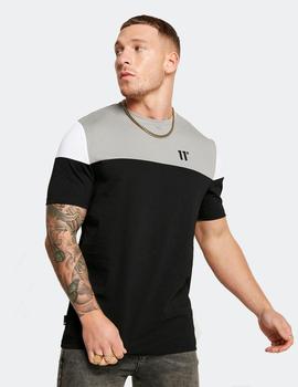 Camiseta 11 DEGREES CUT AND SEW - Black / Silver / White