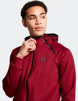 Sudadera Abierta 11 DEGREES ZIP DETAIL - Pomegranate