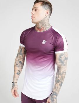 Camiseta FADE PANEL TECH TEE - Burgundy to White