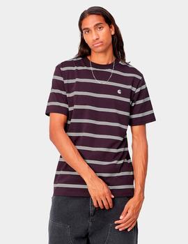 Camiseta CARHARTT GLOVER - Dark Plum / Wax / Wax