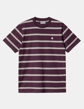 Camiseta CARHARTT GLOVER - Dark Plum / Wax / Wax