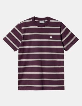 Camiseta CARHARTT GLOVER - Dark Plum / Wax / Wax