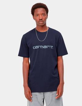 Camiseta CARHARTT SCRIPT - Enzian / Misty Sky