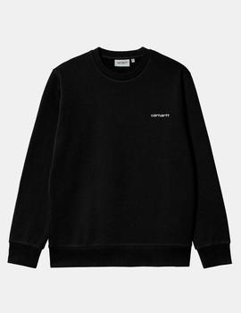 Sudadera Crew SCRIPT EMBROIDERY - Black / White