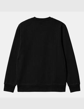 Sudadera Crew SCRIPT EMBROIDERY - Black / White